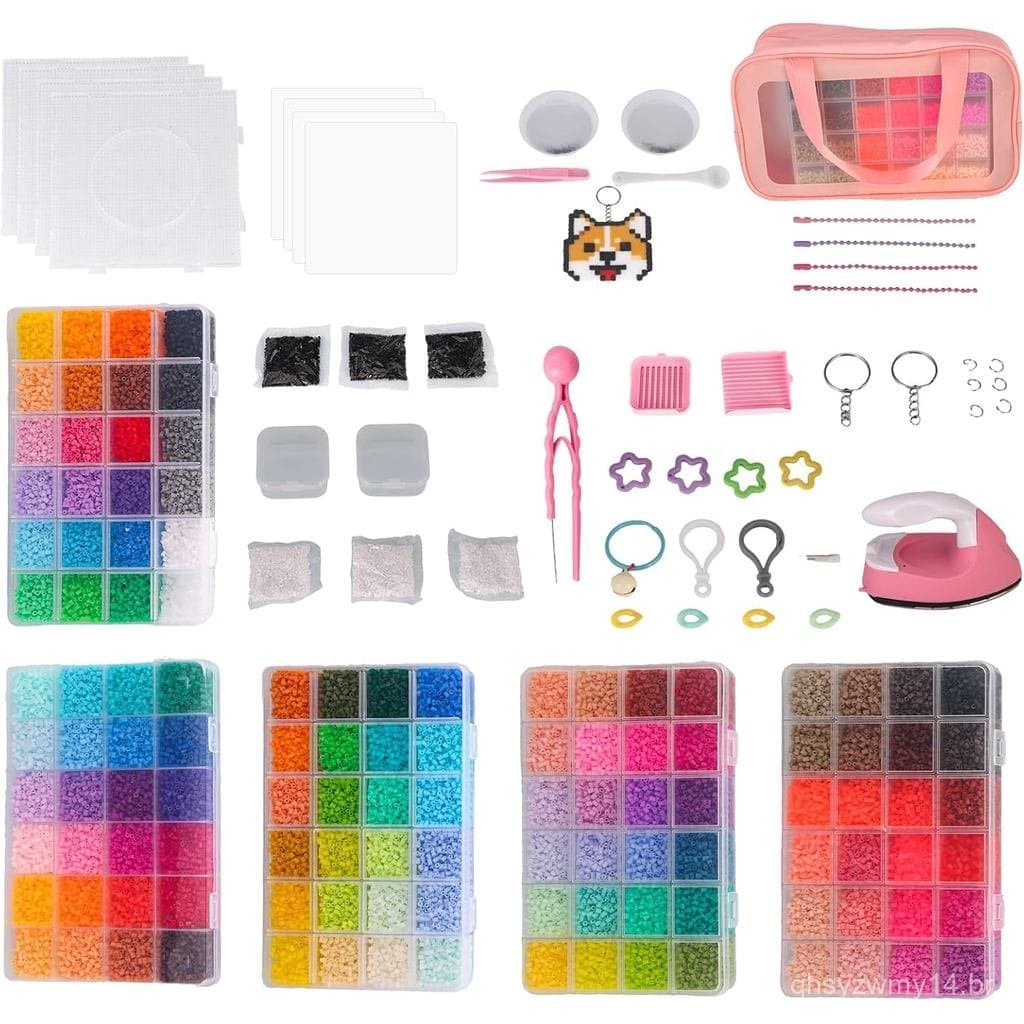 Chaveiros escolares de 4mm, 65.000 miçangas, kits de arte com miçangas para festas, miçangas de 2,6mm e conjuntos de pre