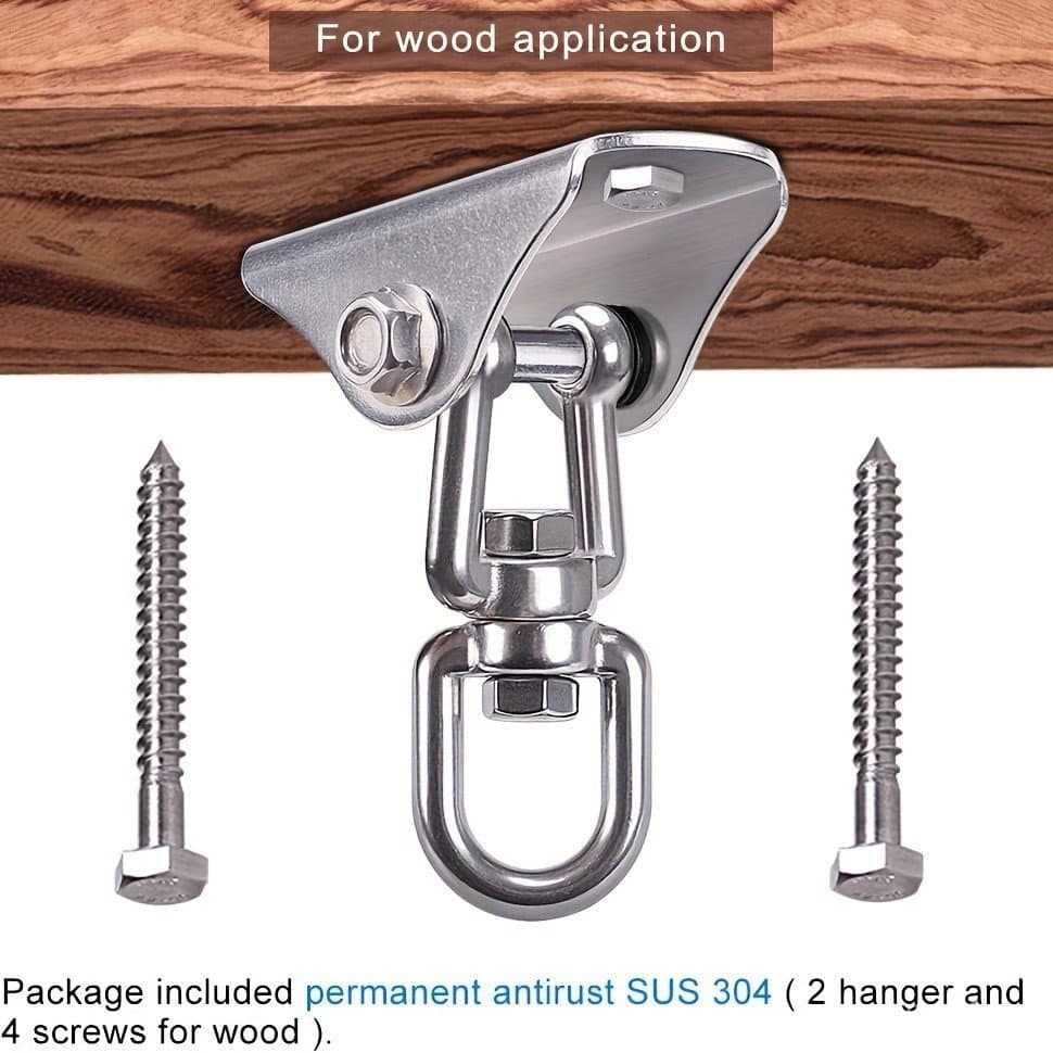 Suporte de Balanço em Aço Inoxidável para Teto, Suporte de Balanço de Alta Resistência com Rotação de 360 Graus, Kit de