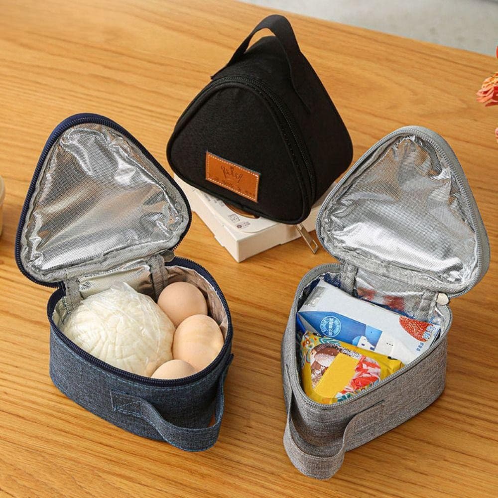 Bolsa Térmica Triangular, Mini Bolsa Térmica Portátil para Almoço, Folha de Alumínio