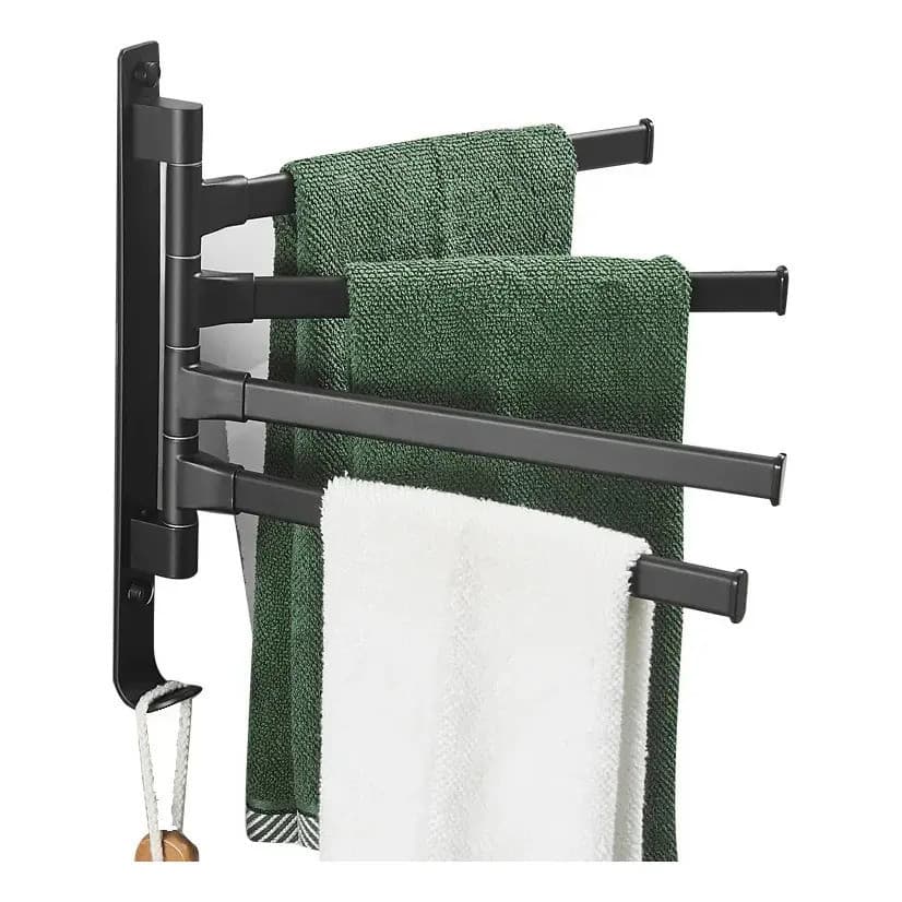 . Barra De Toalha Giratória Gun Ash-three Rod 180° -