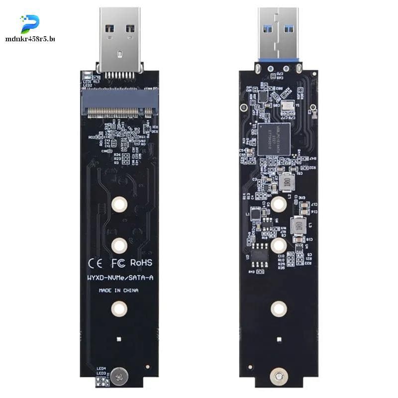 M . Adaptador 2 SATA NVMe SSD Para USB 3.1 , Placa Conversora Externa PCI-E-Gen 2 PCIe Tipo A mdnkr458r5br