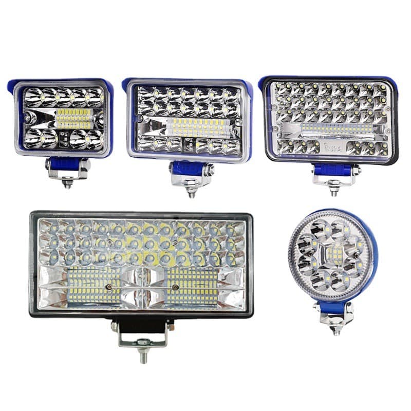 Farol LED para Carro 12V 24V, Luz LED Off-Road de Alta Luminosidade para Caminhões, Veículos de Engenharia e Agrícolas,