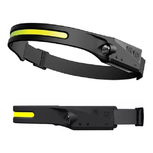 Lanterna De Cabeça Flexível Profissional, 40 Leds Cob, Bateria Recarregável Usb-C