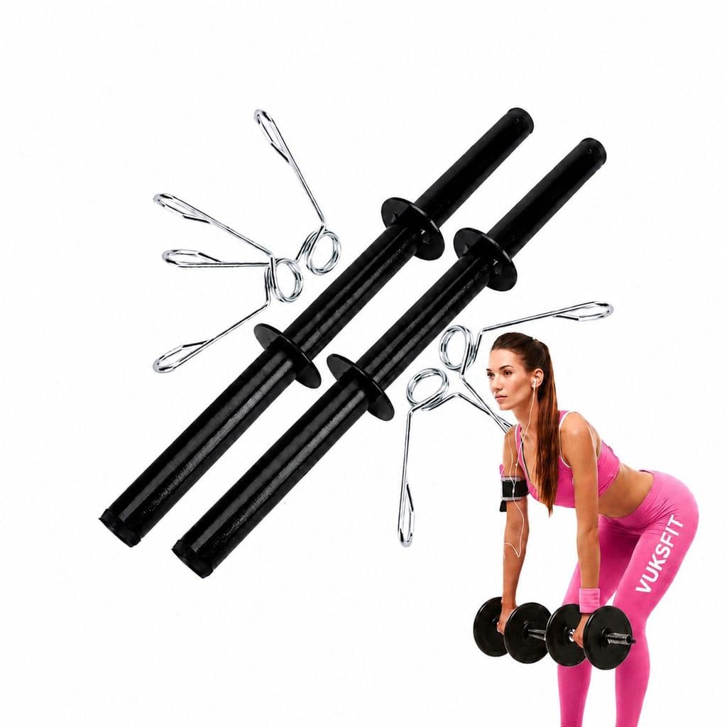 Par Barra Oca 40cm Halteres Com Presilhas VuksFit