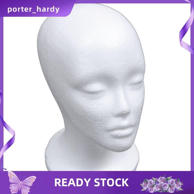 Cabeça De Manequim De Espuma Feminina Modelo Chapéu Peruca Expositor Rack Branco