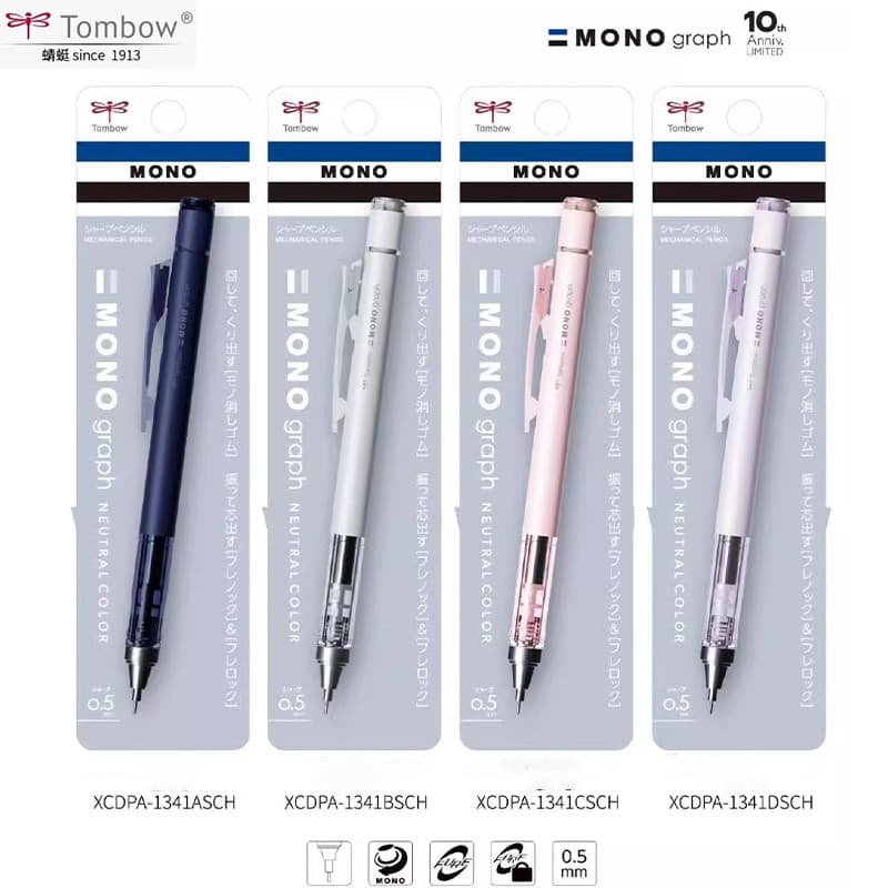 1 unidade da lapiseira retrátil japonesa TOMBOW MONO Graphic DPA-134 0.5mm BDEK