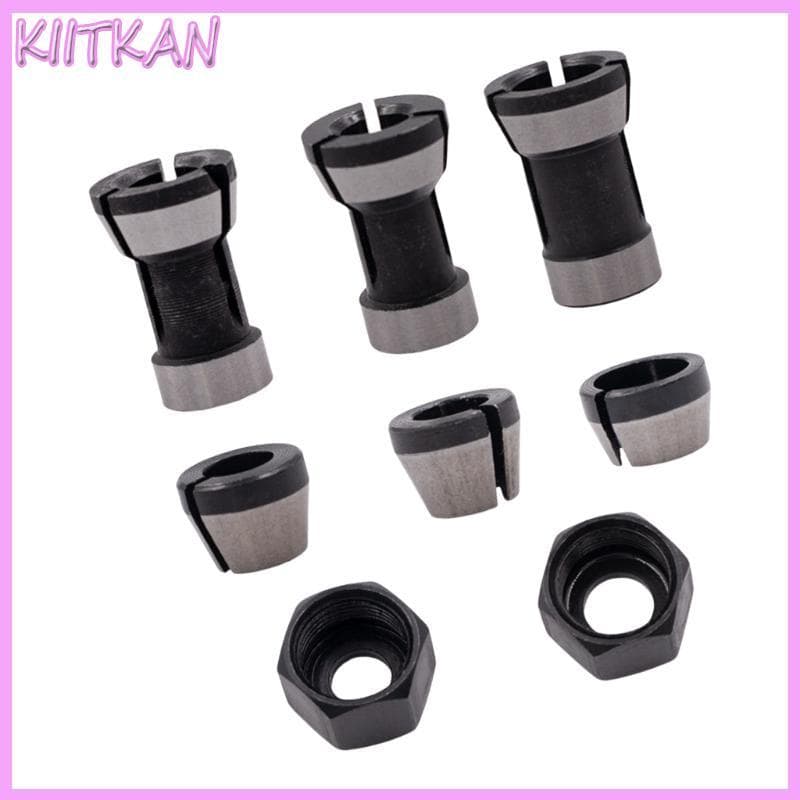 KIITK 6 35mm 8mm 6mm Conjunto Pinças Adaptadoras Roteadores Práticos Para Máquinas Corte E Gravação