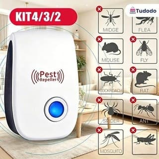 Kit2 a 6 Repelente Ultrassônico letrônico Bivolt Anti Mosquitos Baratas Ratos MorcegosFly Sparrow 5–6W-Versão atualizada