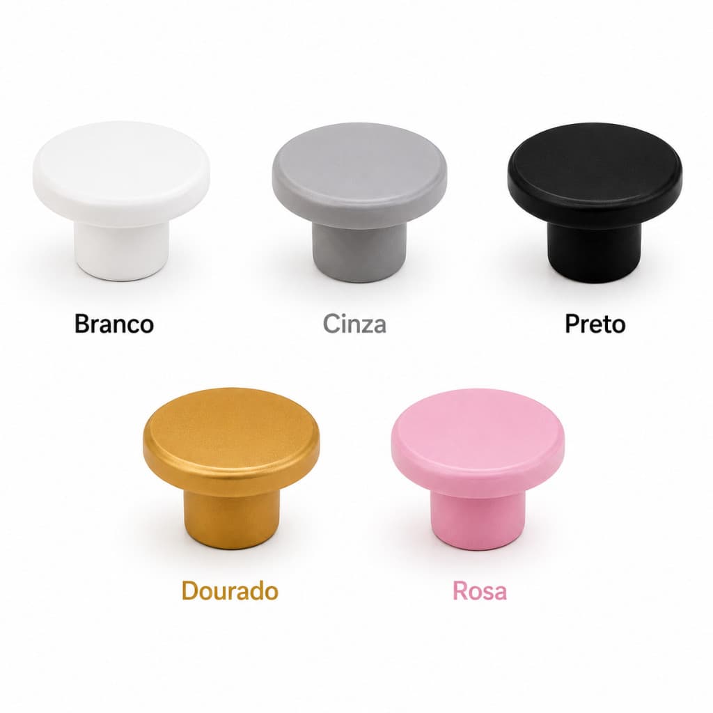 Puxador de Móveis Gavetas e Armários Colorido Vitória