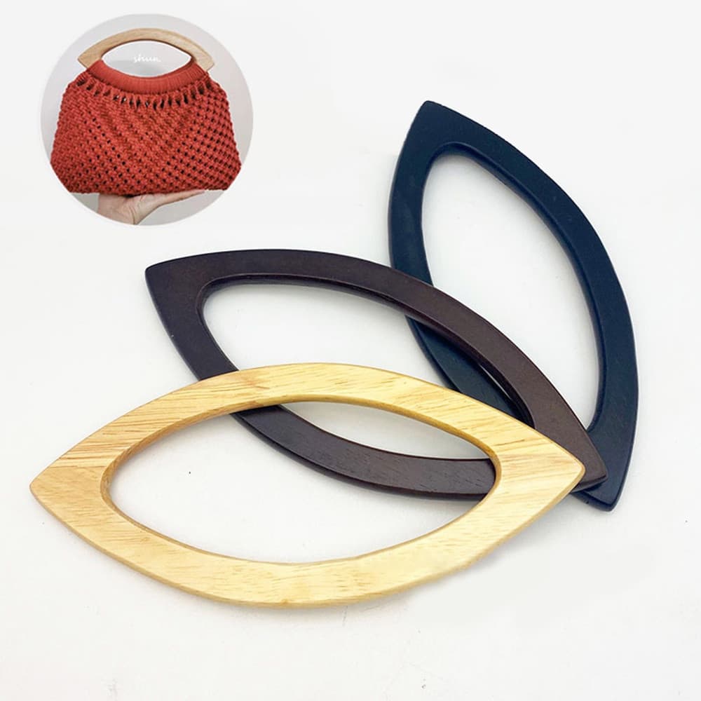 Alça de tecido para bolsa, alça de pulso, alça de madeira para bolsa, acessórios para bagagem, peças de reposição para a