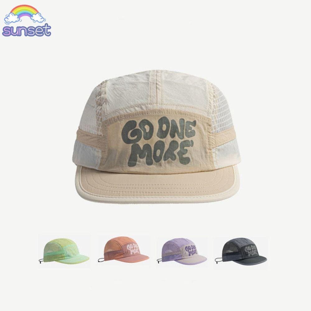 Boné de Beisebol de Aba Curta SUNSET, Chapéu de Estilo Japonês de Secagem Rápida com Impressão de Letras, Chapéu de So