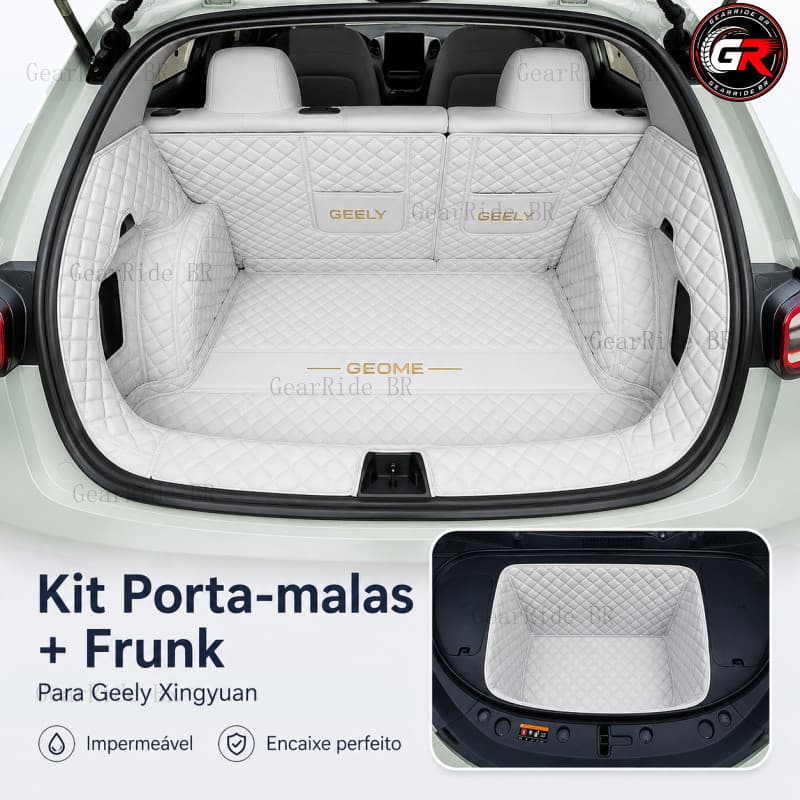 Tapete de Porta-Malas + Tapete Frontal Geely EX2 360 °     Tapete de Porta-Malas Impermeável para Modificação de Acessór