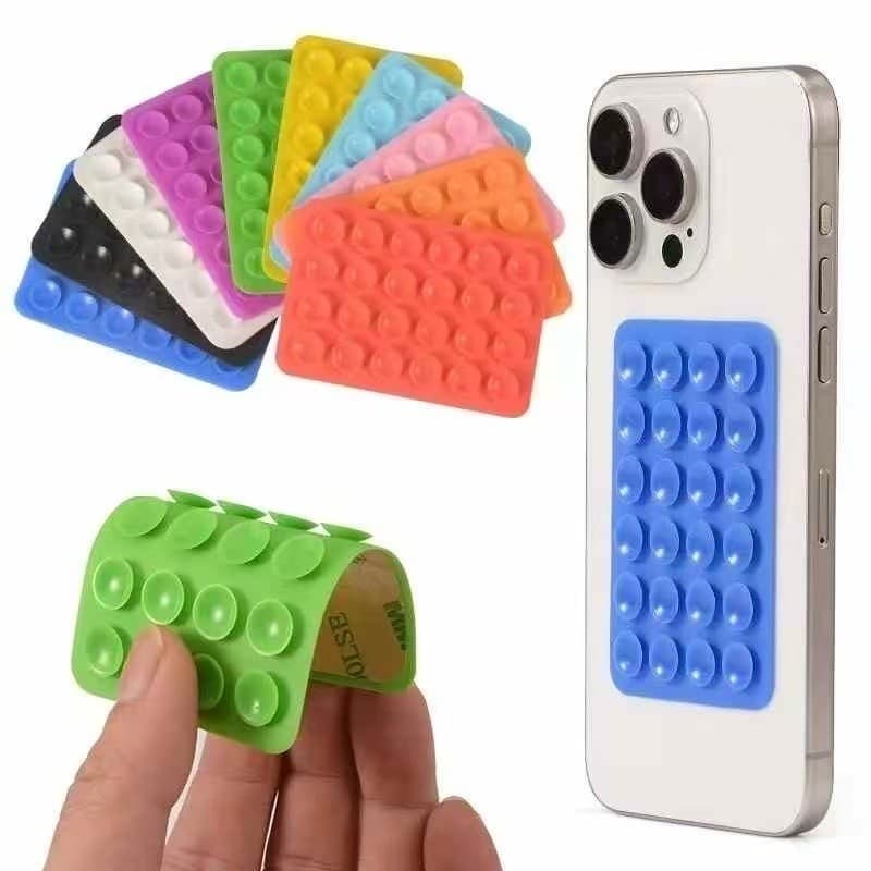 Emilybolsas.bijoux KIT/10 -Suporte Quadrado Silicone Adesivo Com Ventosa Para Celular Superfície lisa