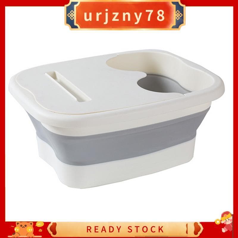 Spa Footbath Massagem Balde De Imersão Bacia Dobrável Casa Banho Pé Banheira Pedicure Sauna Branco
