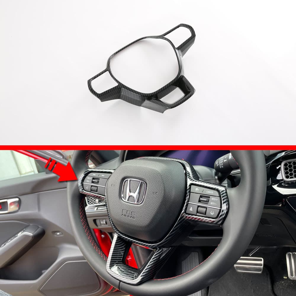 Alta qualidade-décima geração Civic 22 volante ABS fibra de carbono remendo lantejoulas modificação Interior decoração s