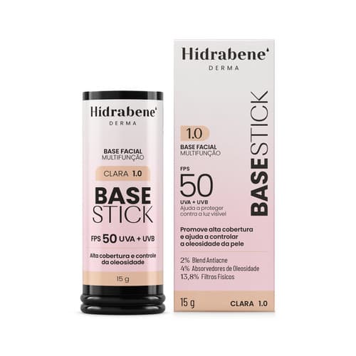NOVA BASE STICK FPS 50 - Base em Bastão | Protetor Solar com Cor + Cobertura Alta + Toque Seco + Efeito Matte