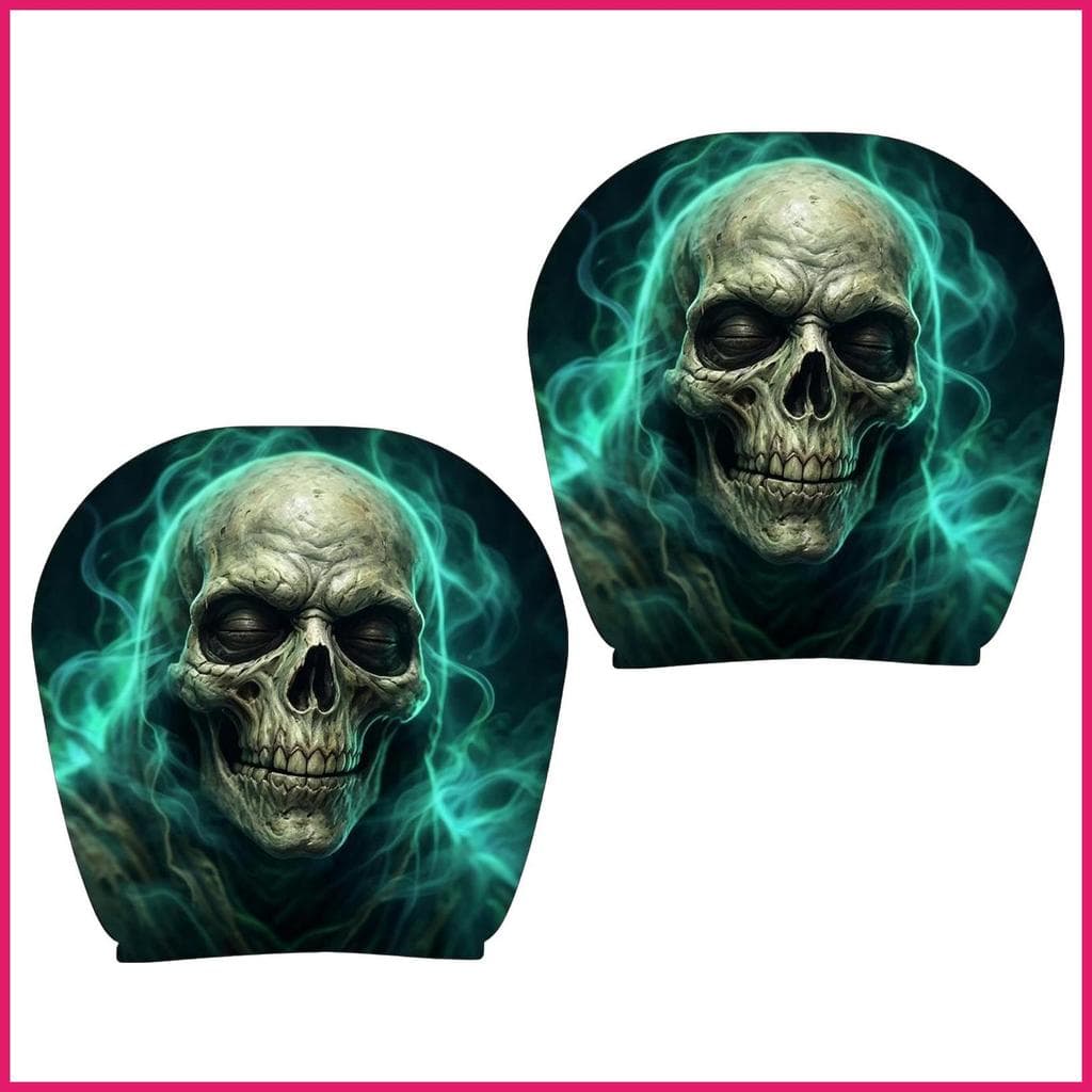 Capa De Encosto De Cabeça Para Assento De Carro , 2 Peças , Halloween , Assustador , Reutilizável , Decoração , Protetor
