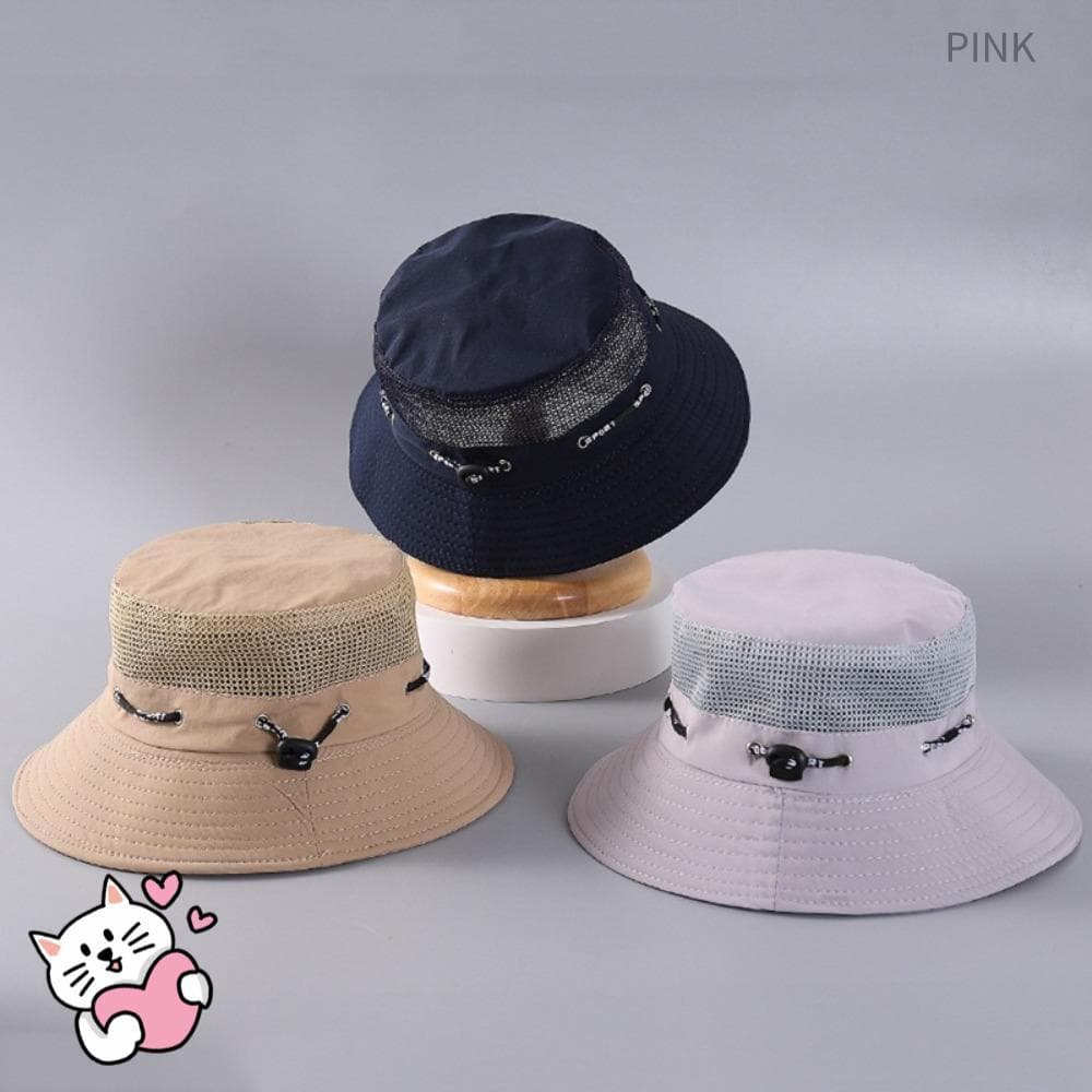 PINK1 Chapéu De Sol , Pescador Com Proteção UV Respirável Aba Larga Ajustável De Alta Qualidade Unissex