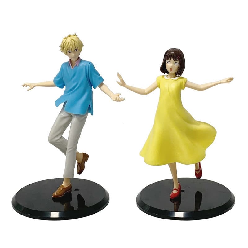 Modelos de personagens de anime japonês em material PVC de 16-18 cm, incluindo Jump e Moccasins, Miyo Iwakura e Shusuke