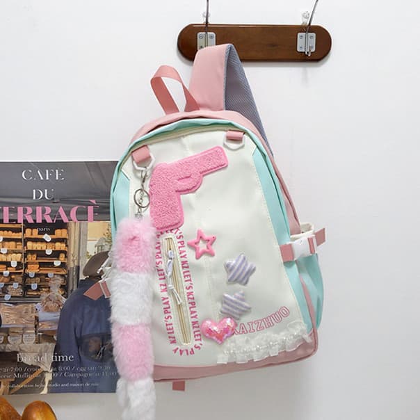 Mochila escolar feminina de grande capacidade, mochila fofa japonesa, mochila leve para estudantes do ensino médio