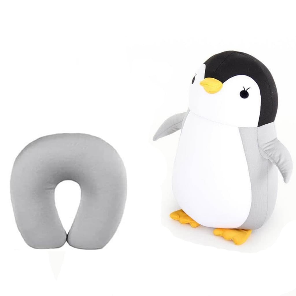 Travesseiro de Pescoço Pelúcia Almofada Viagem Animais Adulto Infantil Confortável