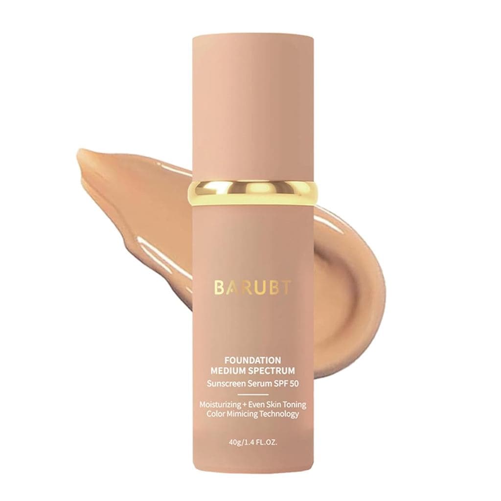 Base de Maquiagem 4 em 1 com Mudança de Cor, Maquiagem de Espectro Médio (1.4 Fl.Oz) |   Corretivo hidratante e à prova