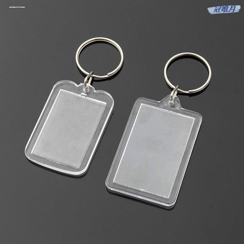 Lembrança quadrada acrílico lembrança selo moldura de foto chaveiro transparente caixa vazia plástico