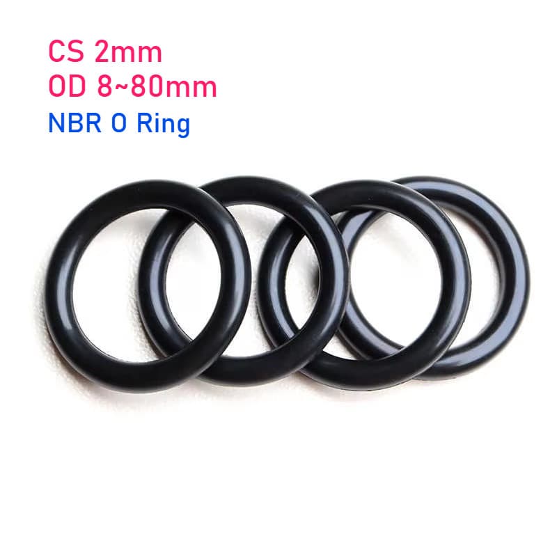 CS 2mm OD 8 ~ 80mm NBR O Ring Seal Junta Nitrilo Butadieno Espaçador De Borracha Arruela De Resistência A Óleo