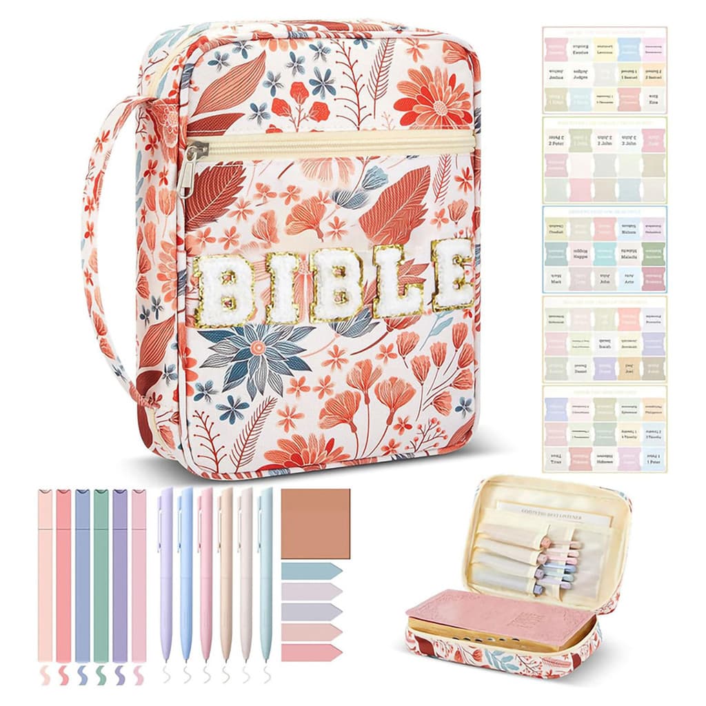 Bolsa de armazenamento de livros à prova de poeira, portátil, elegante, com zíper.