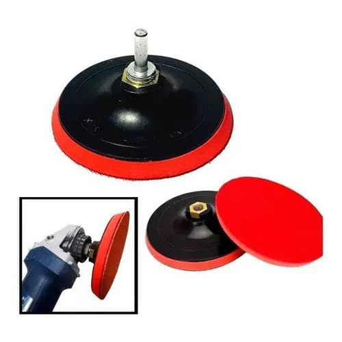 Disco Desbaste Velcro Mtx-pro 115mm Madeira Metal Borracha Vermelho