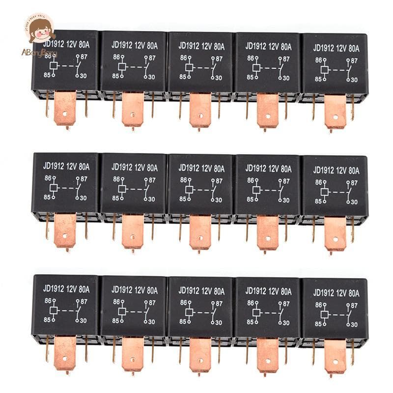 ABongBang Relé Resistente À Prova D'água 4 Pinos DC 24V 12V 80A JD1912 De Carro Automotivo Agradável