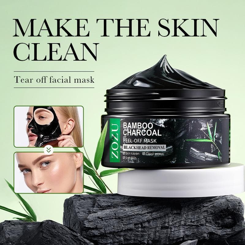 (WHDR) ZOZU100g Máscara Peel-Off De Carvão De Bambu Removedor De Cravos De Limpeza Profunda Cuidados Faciais Facial Suav