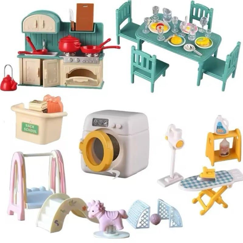 Móveis e Acessórios Stomle Family compatível com Silvanian Families