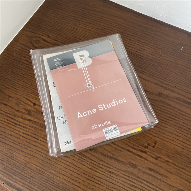Abao-Korea ins Bolsa de armazenamento portátil nicho transparente à prova d'água ipad Tablet bolsa de cosméticos para na