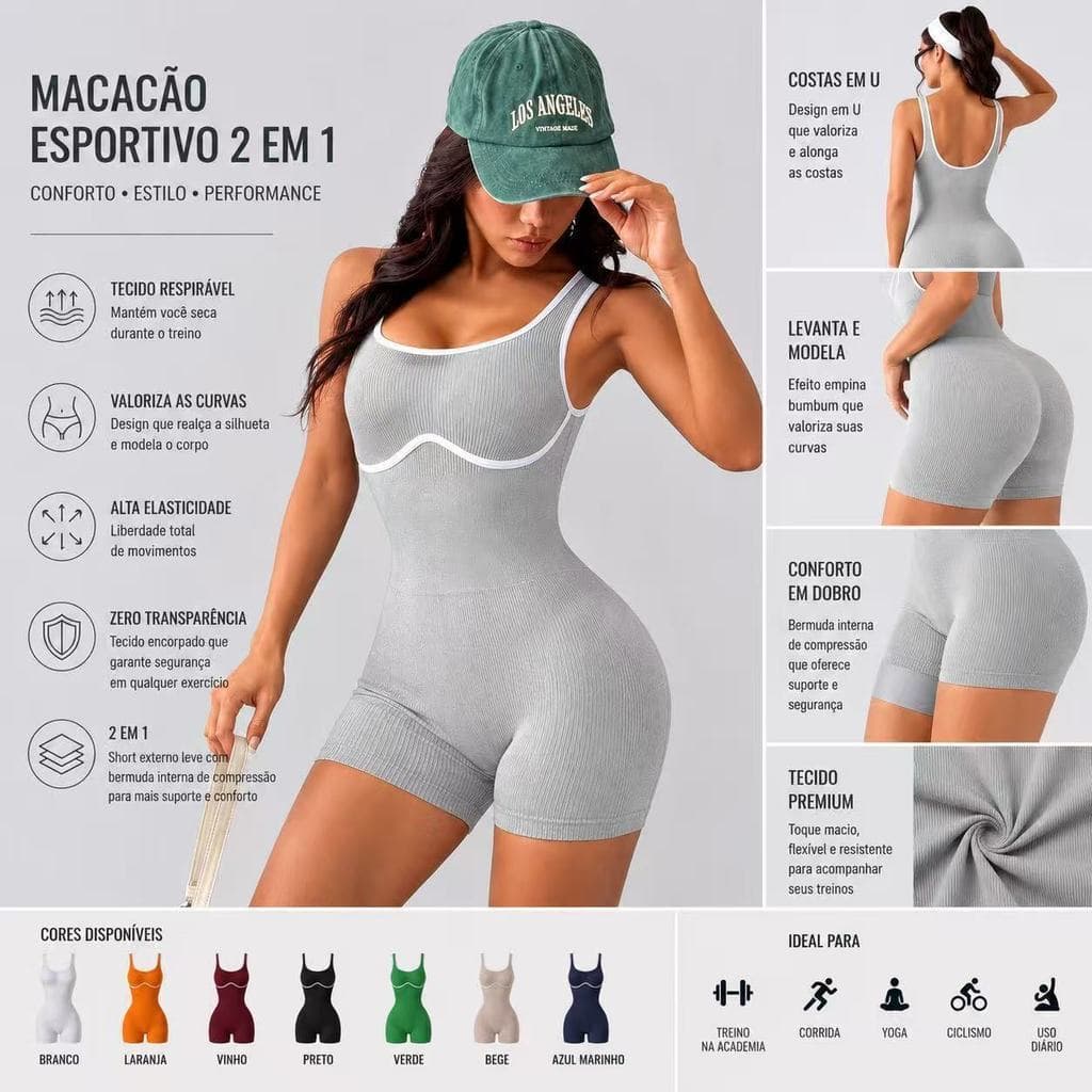 Macaquinho Sem Transparência Modela Academia