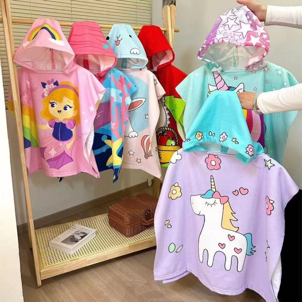 Toalha de Banho Bebê Toalha de Infantil Vestível Absorventede Secagem Rápida para Crianças Super Macia Sono Festa 120X60