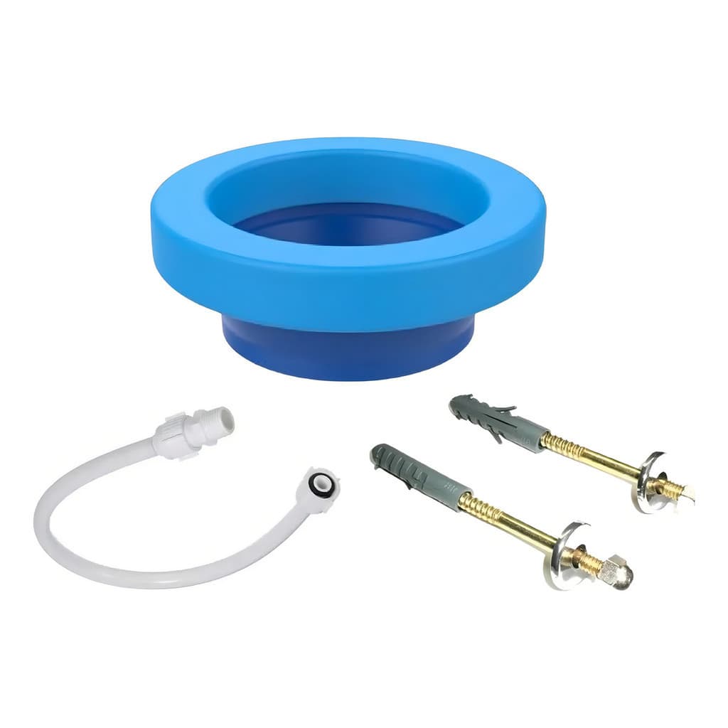Kit VASO instação  Anel Veda Cheiro + Parafuso + Engate 40cm + Veda Rosca Para Vaso Sanitário Caixa Acoplada