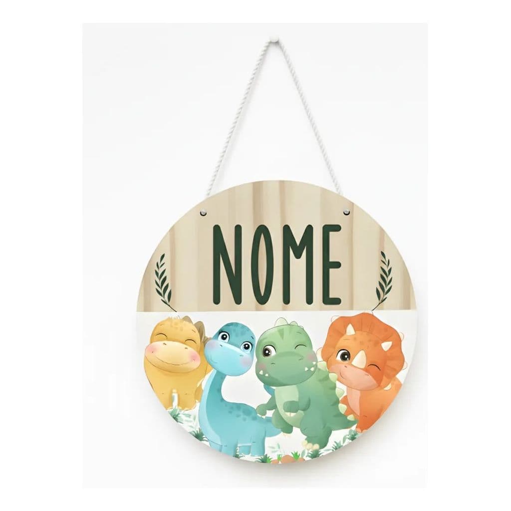 Enfeite Porta Maternidade Dinossauro Baby Personalizado Nome