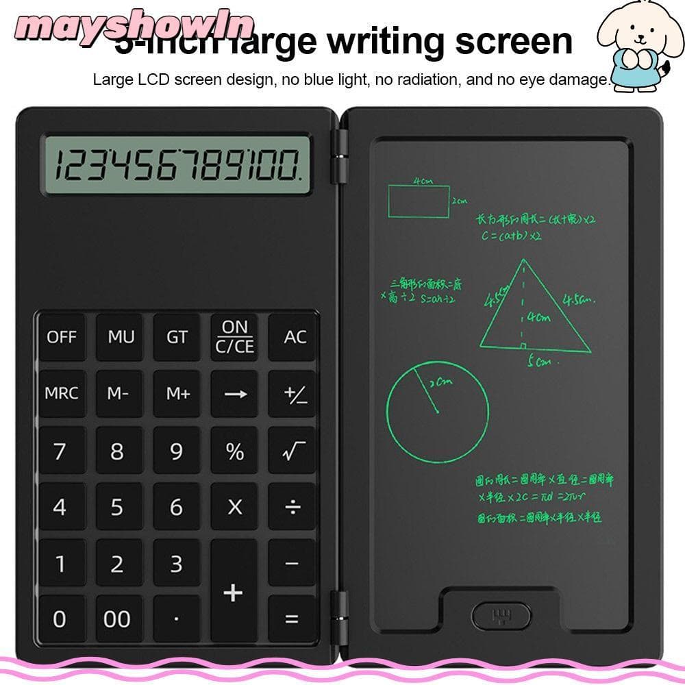 Calculadoras Científicas MAYSHOWLN , Com Calculadora Matemática De Bloco De Notas LCD Stylus , De Contabilidade Dobrável