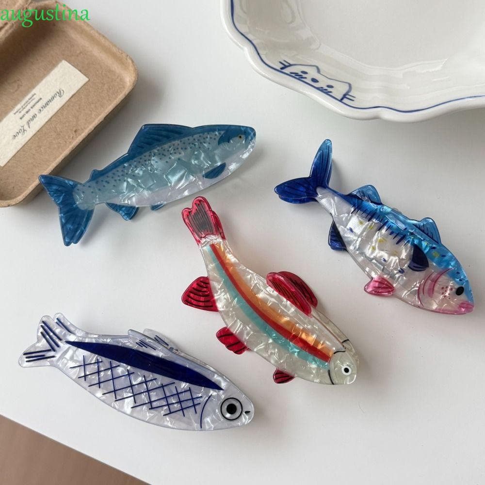 AUGUSTINA Garra De Cabelo De Animal Oceano , Clipe Peixe Dourado De Vida Marinha Grande De Pvc