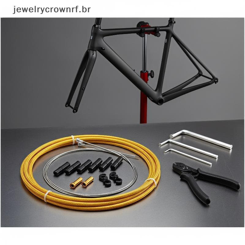 Kit De Cabo De Mudança De Freio De Bicicleta , Carcaça Trançada , Núcleo Interno De Aço Inoxidável , Resistente Ao Desga