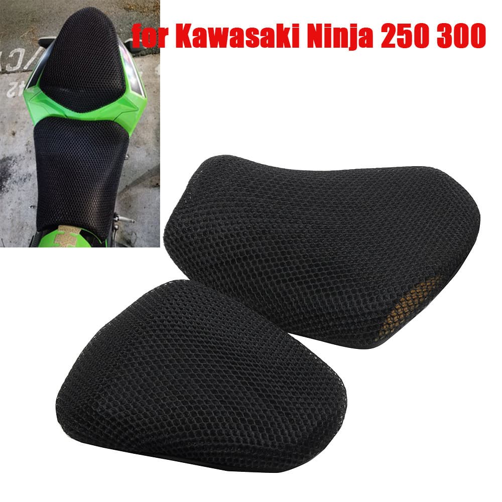Rede de favo de mel 3D para motocicleta, capa de assento NINJA400, Kawasaki Little Ninja 250/300, protetor solar, rede d