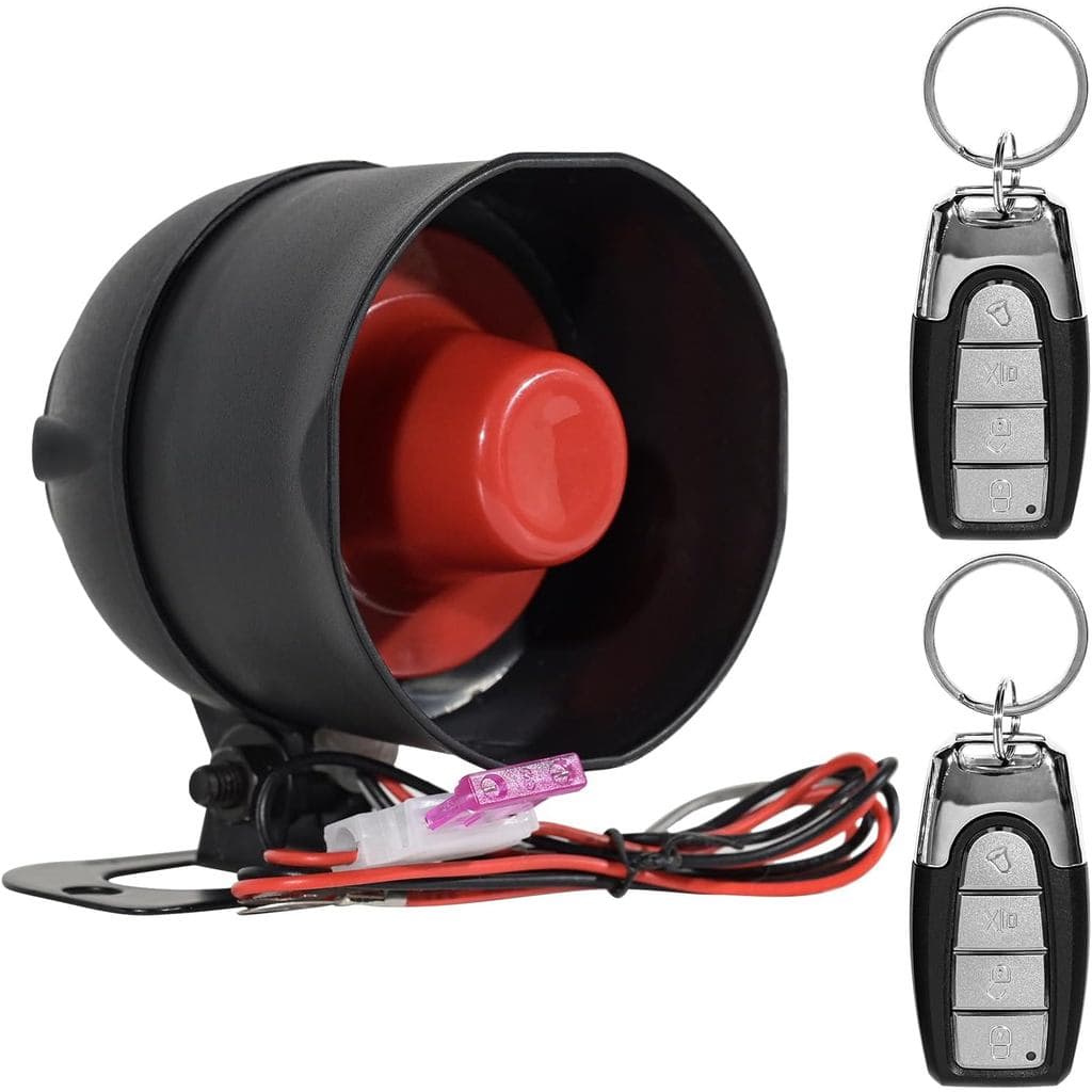 WHALETAIL Sistema de Alarme de Segurança Universal para Carro 12V 20W, Dispositivo de Alarme Automotivo, Sistema de Alar