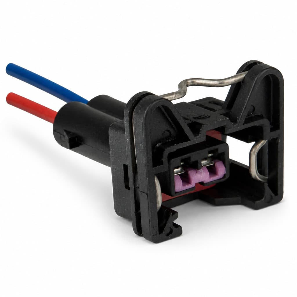 Chicote Conector 2 Vias Femea Bico Injetor Sensor Reparo Automotivo Fios Presilha Metalica Universal