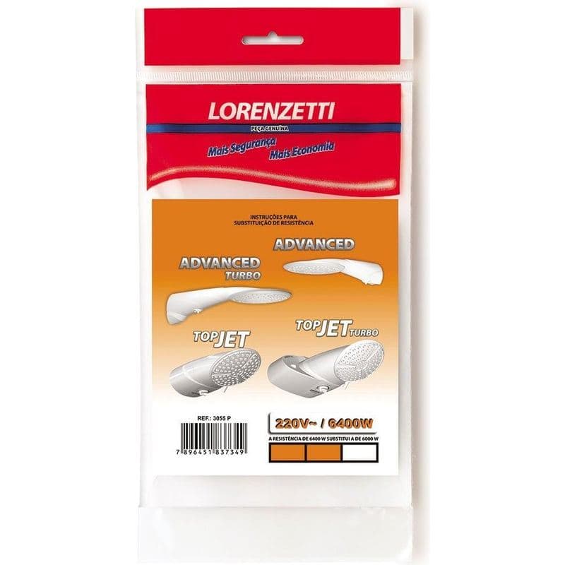 Resistência Advanced 6400W 220V Lorenzetti chuveiro eletrico chuveiros ducha