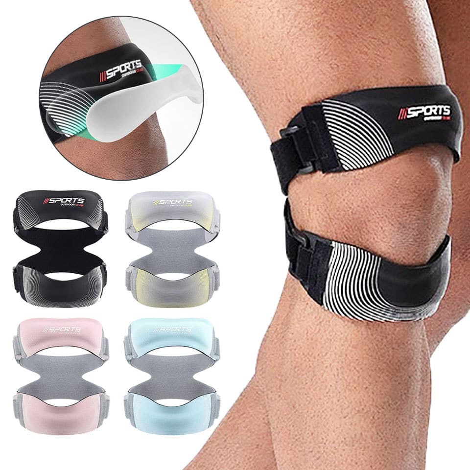 Esportes Ajustável Silicone Patelar Cinta Absorção De Choque Leve Ciclismo Escalada Joelheira