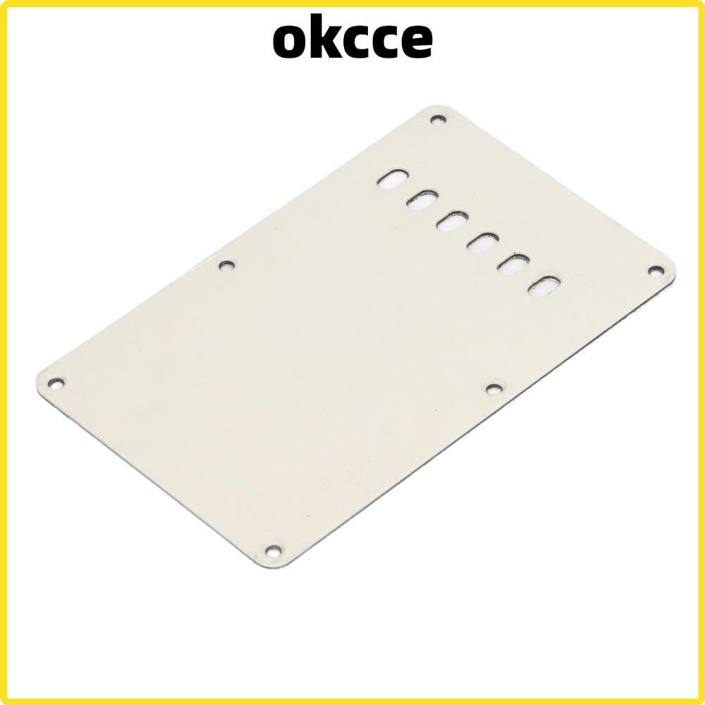 Placa De Cobertura Traseira De Guitarra Elétrica OKCCE , Pickguard Em PVC De 6 Furos , Branco/Preto/Bege