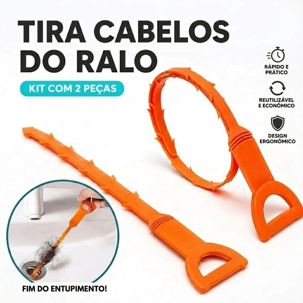 Kit 5 Desentupidor De Ralo Pia Banheiro 64cm Limpa Tubulação Cabelo Acessório Prático Pronta Entrega