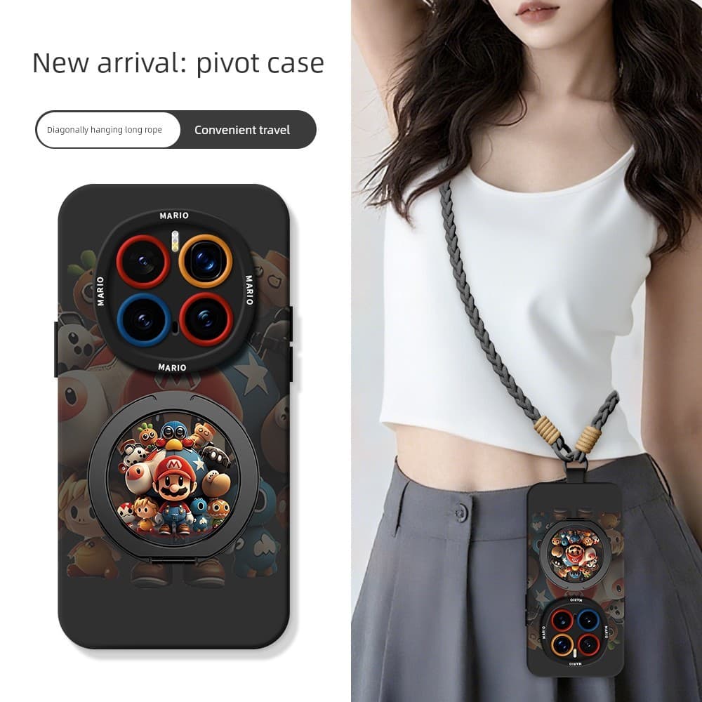 Adequado para capa de telefone Glory magic7pro Magic6 Mario 5pro resistente a choques com cordão honor Suporte magnético
