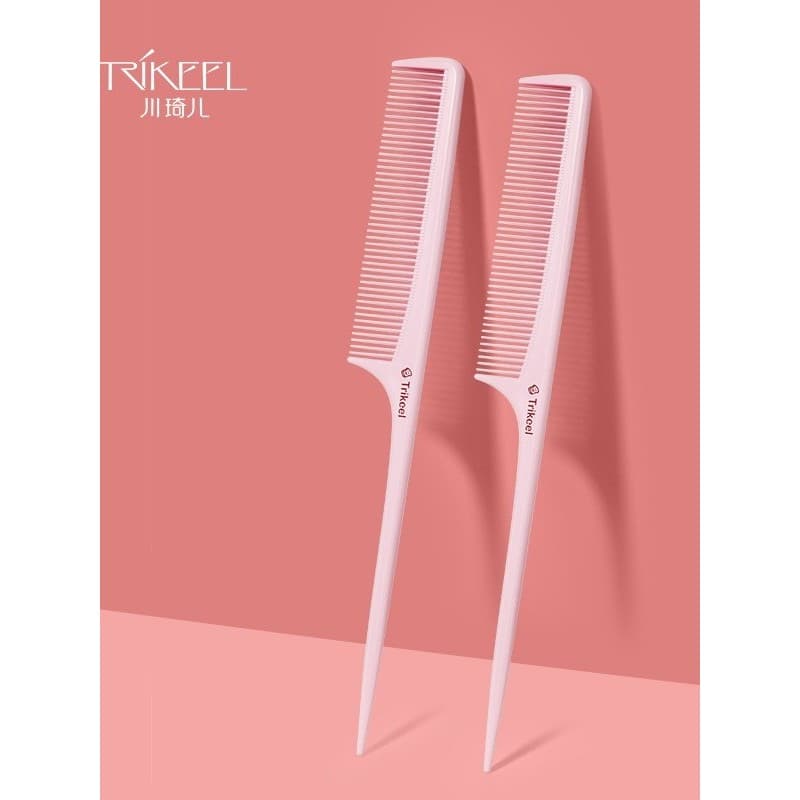 Chuanqier pente de cauda pontiaguda antiestático pente de dentes finos pente de corte de cabelo em conserva crianças men